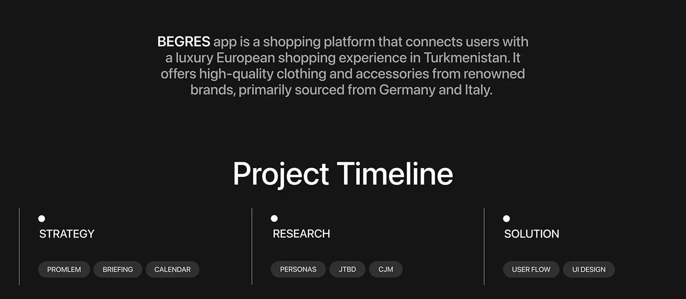 Begres app overview