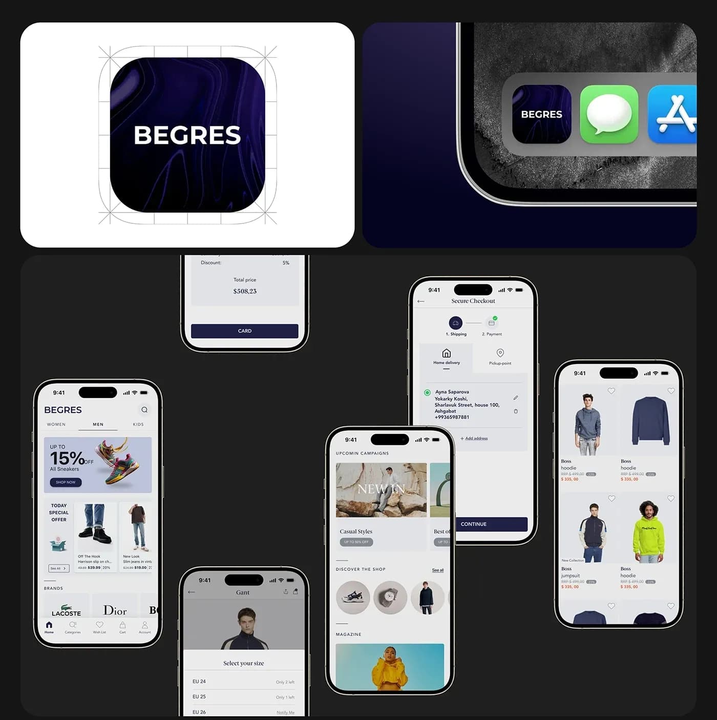 Begres checkout flow